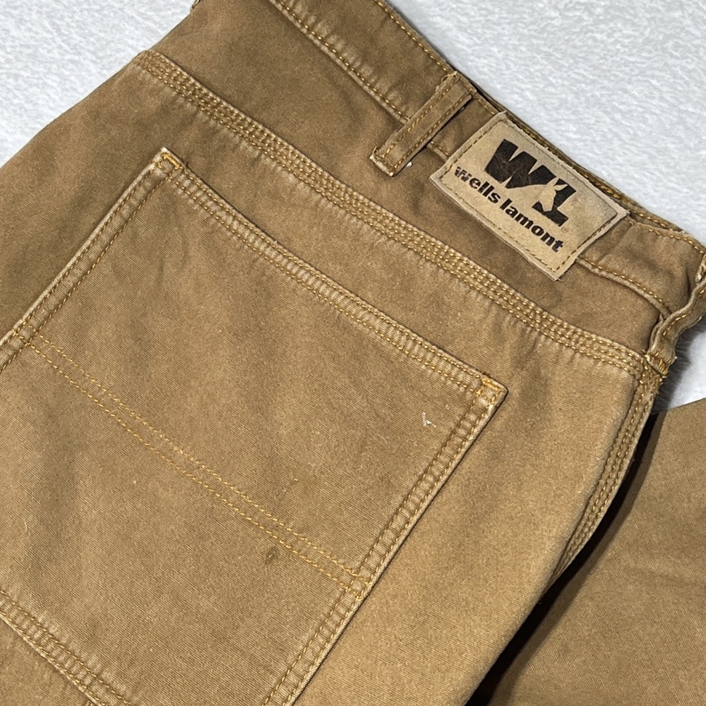 Wells Lamont Work Pants Brown Canvas Carpenter Utility Mens Size 38x32 (38x31)